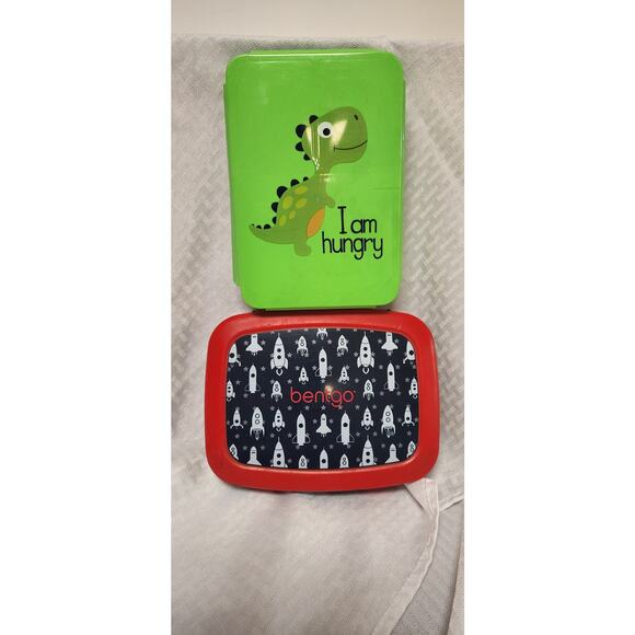 Bentgo Other - Bentgo Lunch Box Space Shuttle Rocket Theme Plus Free Dinosaur Box School Travel